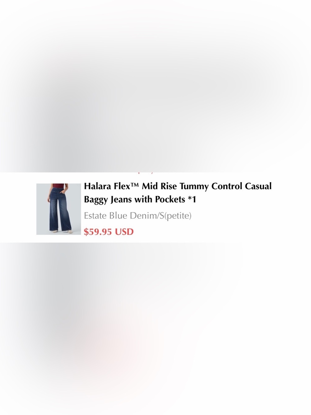 HALARA Flex mid rise tummy control baggy jeans